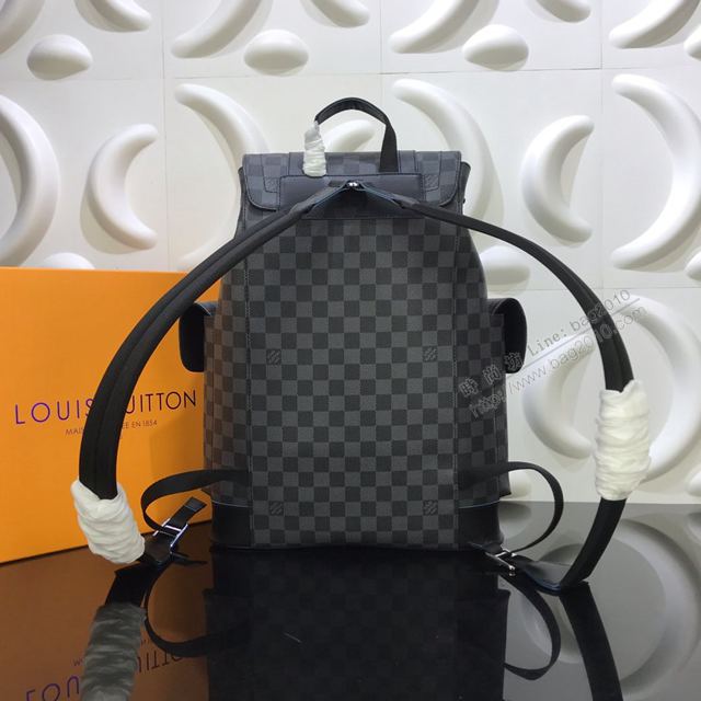 LV包 LV雙肩包 N41379 字母絲印 功能多樣 Christopher小號雙肩包 LV男士後背包  ydh3167